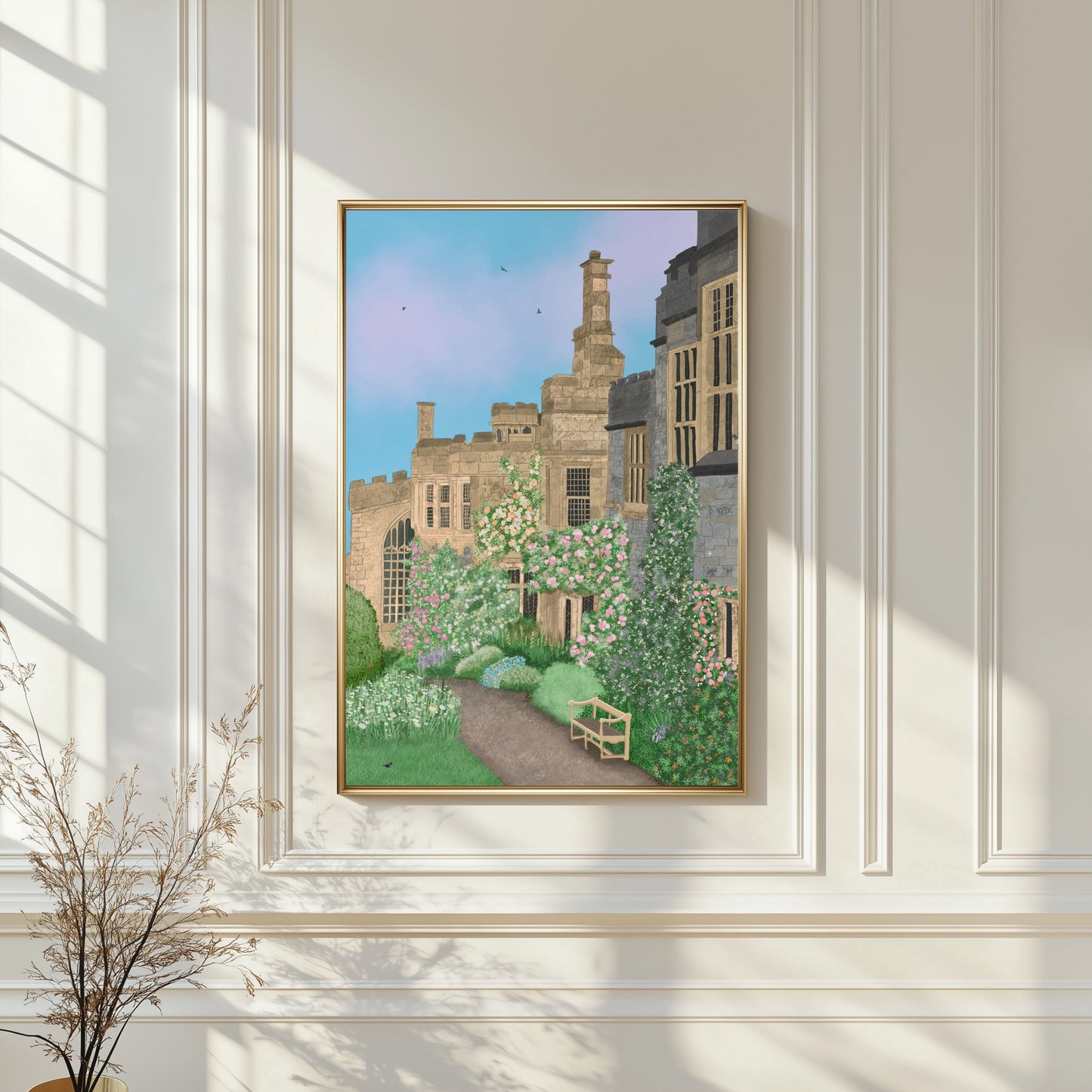Haddon Hall Art Print – English Garden & Peak District Wall | Fine Art Print